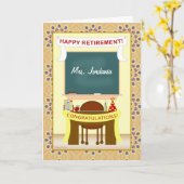 Teacher Retirement Classroom Gepersonaliseerde Kaa Kaart (Gele Bloem)