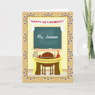 Teacher Retirement Classroom Gepersonaliseerde Kaa Kaart