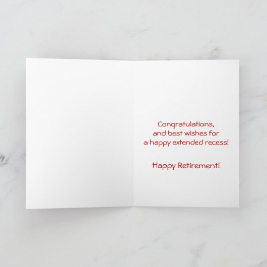 Teacher Retirement Classroom Kaart (Binnen)