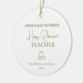 Teacher Retirement Gift Officially Retired Keramisch Ornament (Links)