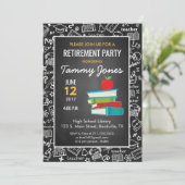 Teacher Retirement Uitnodigingsbord Kaart (Staand voorkant)