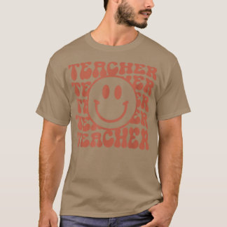 Teacher Retro Grovy Job Title Back To School gift T-shirt
