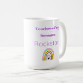Teacher Rockstar - Leuke Teacher Mok met Rainbow (Voorkant rechts)