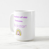 Teacher Rockstar - Leuke Teacher Mok met Rainbow (Voorkant links)