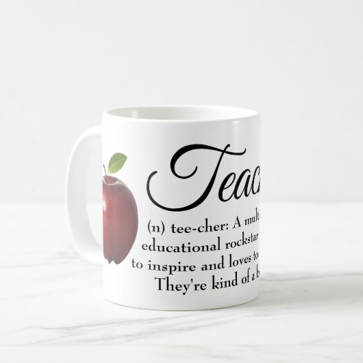 Teacher Rockstar mok (Voorkant links)