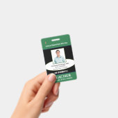 Teacher School Medewerker Fotonaam Logo Custom Badge (Handheld)