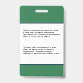 Teacher School Medewerker Fotonaam Logo Custom Badge (Achterkant)