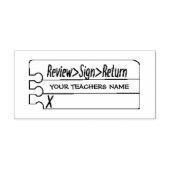 Teacher Sign & Return Stamp Zelfinktende Stempel (Design)