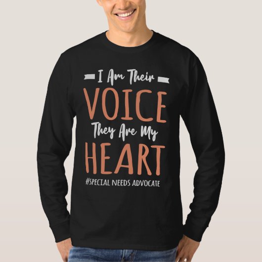 Teacher Special Needs Advocate Quote Am Their Voic T-shirt (Voorkant)