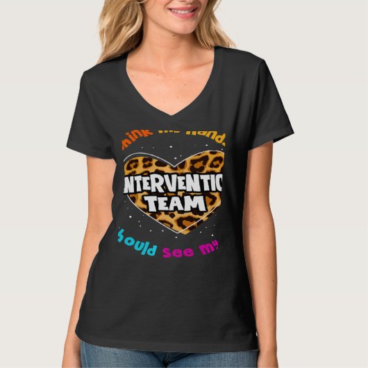 Teacher Specialist Squad Para Intervention Team Le T-shirt (Voorkant)