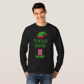 Teacher Squad Elf Family Matching Group Christmas  T-shirt (Voorkant volledig)