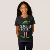 Teacher Squad Elf Matching Groep Kerstschool T-shirt (Voorkant volledig)