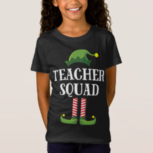 Teacher Squad Elf Matching Groep Kerstschool T-shirt