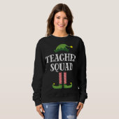 Teacher Squad Elf Matching Groep Kerstschool Trui (Voorkant volledig)