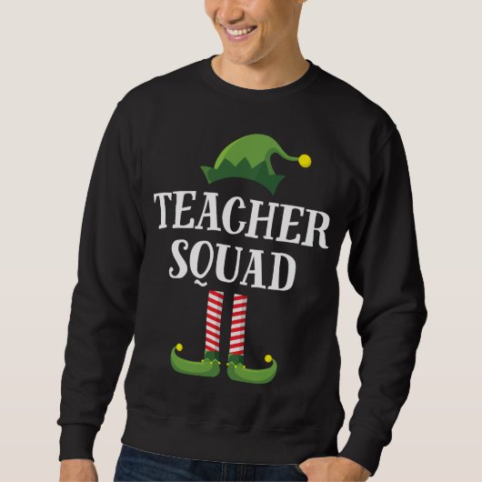 Teacher Squad Elf Matching Groep Kerstschool Trui (Voorkant)