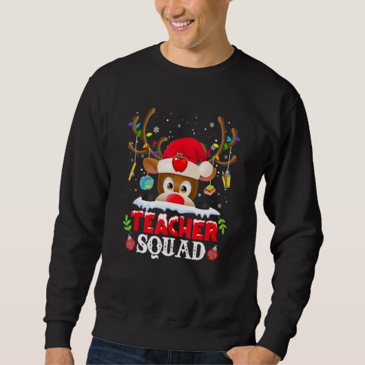 Teacher Squad Reindeer  Teacher Christmas For Men  Trui (Voorkant)