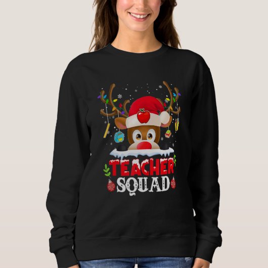 Teacher Squad Reindeer Teacher Christmas For Men Trui (Voorkant)