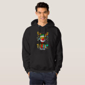 Teacher Squad Reindeer  Teacher Christmas Lights X Hoodie (Voorkant volledig)
