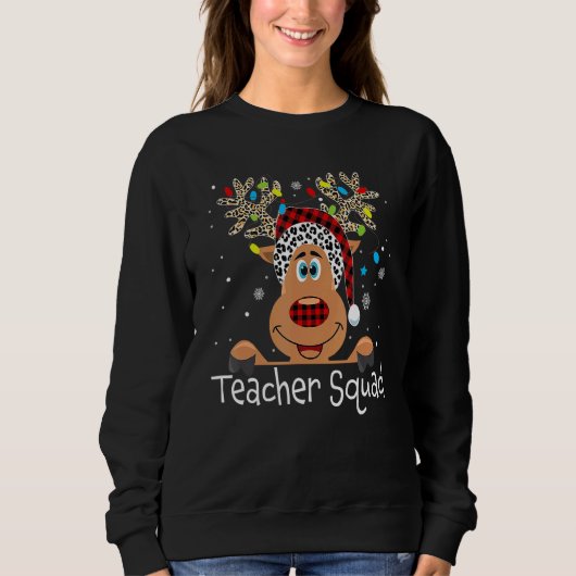 Teacher Squad Reindeer  Teacher Christmas Xmas 1 Trui (Voorkant)