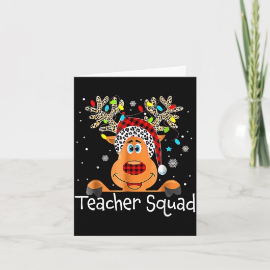 Teacher Squad Reindeer Teacher Christmas Xmas  Kaart (Voorkant)