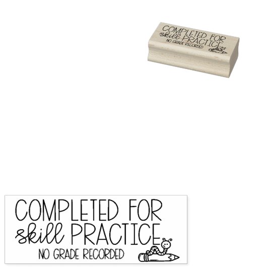 Teacher Stamp Voltooid voor Skill Practice Rubberstempel (Gestempeld)