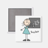Teacher Stick Figuur Magneet (Voorkant / Achterkant)