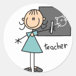 Teacher Stick Figuur Sticker