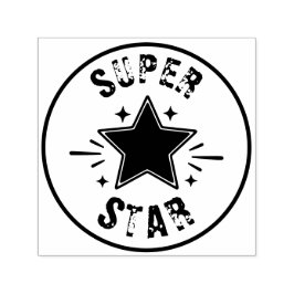 Teacher Student Super Star Encouragement Star Icon Zelfinktende Stempel