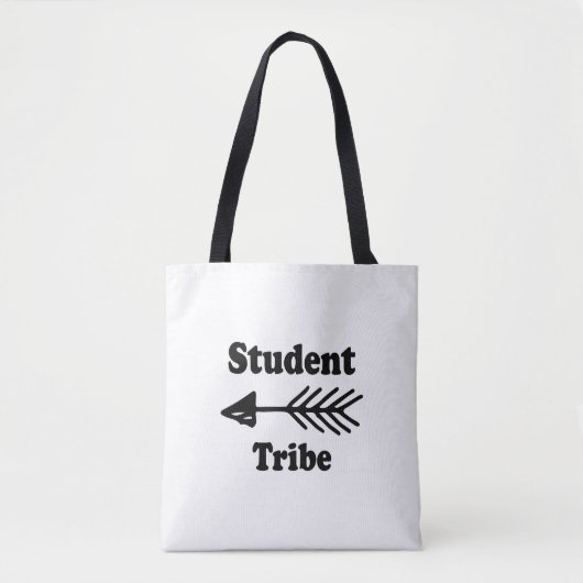 Teacher Student Tribe Zwart Wit Quote Canvas tas (Voorkant)