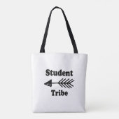 Teacher Student Tribe Zwart Wit Quote Canvas tas (Achterkant)