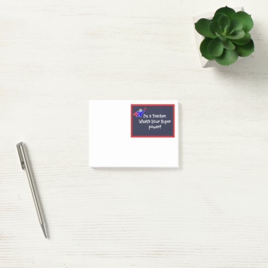 Teacher Superheld Post-it® Notes 4 x 3 (Kantoor)