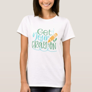 Teacher Superheroes Krijgen Je Cray-On Wit T-Shirt