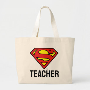 Teacher Superman S-Shield   Superman Logo Grote Tote Bag