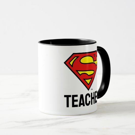 Teacher Superman S-Shield | Superman Logo Mok (Voorkant rechts)