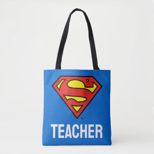 Teacher Superman S-Shield | Superman Logo Tote Bag (Voorkant)