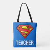 Teacher Superman S-Shield | Superman Logo Tote Bag (Achterkant)