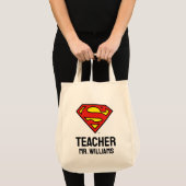 Teacher Superman S-Shield | Superman Logo Tote Bag (Voorkant (product))