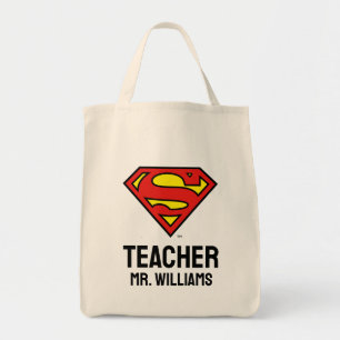 Teacher Superman S-Shield Superman Logo Tote Bag