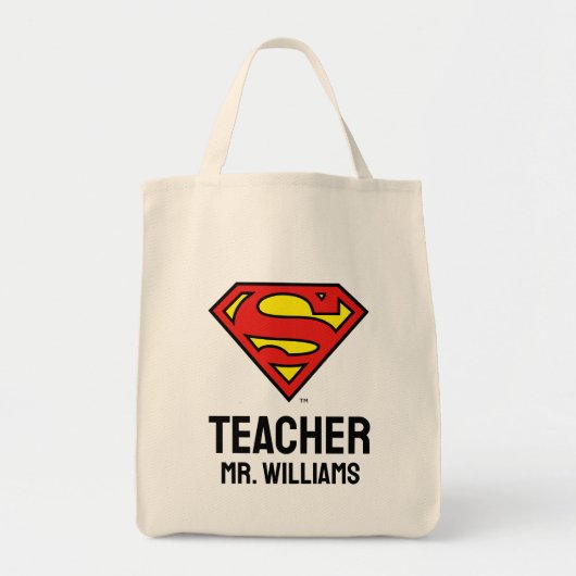 Teacher Superman S-Shield | Superman Logo Tote Bag (Voorkant)