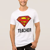 Teacher Superman S-Shield | Superman Logo Tri-Blend Shirt (Voorkant)