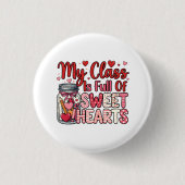 Teacher Sweet Heart Valentine's Button (Voorkant)