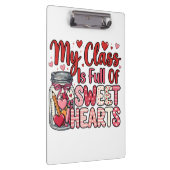 Teacher Sweet Heart Valentine's Clipboard Klembord (Rechts)