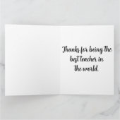 Teacher Sweet Heart Valentine's Greeting Card Kaart (Binnen)