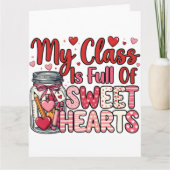 Teacher Sweet Heart Valentine's Greeting Card Kaart (Voorkant)