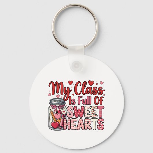 Teacher Sweet Heart Valentine's Keychain (Achterkant)