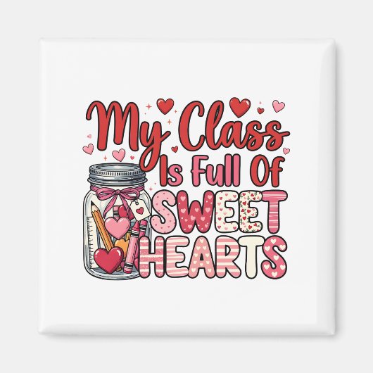 Teacher Sweet Heart Valentine's Magnet (Voorkant)