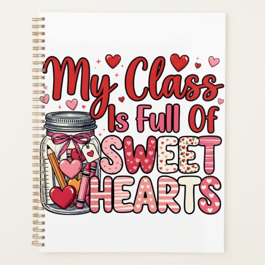 Teacher Sweet Heart Valentine's Planner (Voorkant)