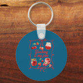 Teacher Teach Loves Insre Strawberry Teaching Is M Sleutelhanger (Voorkant)