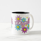 Teacher, teacher life tweekleurige koffiemok (Voorkant rechts)