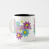 Teacher, teacher life tweekleurige koffiemok (Voorkant links)